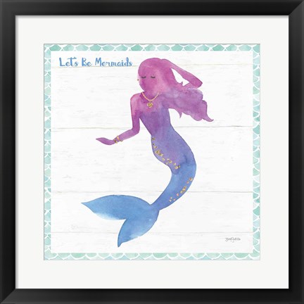 Framed Mermaid Friends III Lets Be Print