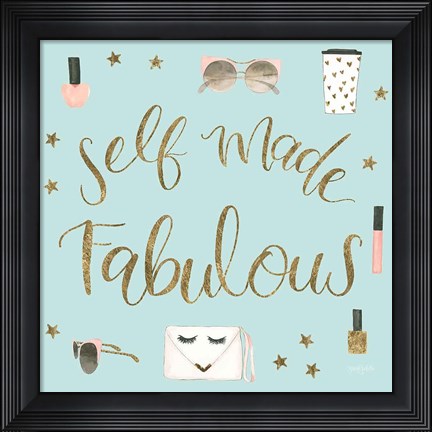 Framed Boss Ladies VIII Mint Print