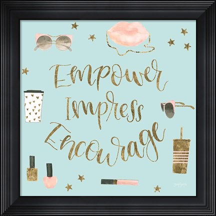 Framed Boss Ladies V Mint Print