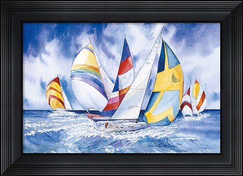 Framed Sailboats Print