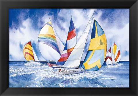 Framed Sailboats Print