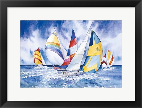 Framed Sailboats Print