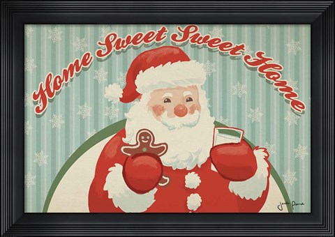 Framed Retro Christmas V Print