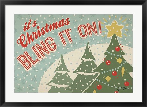 Framed Retro Christmas IV Print