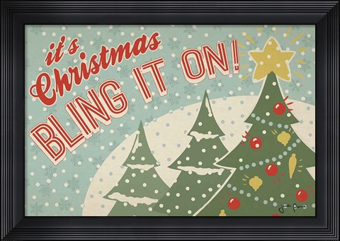 Framed Retro Christmas IV Print