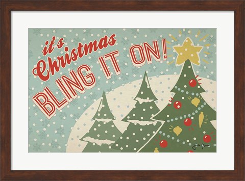 Framed Retro Christmas IV Print