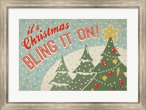 Framed Retro Christmas IV Print