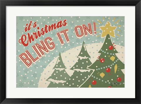 Framed Retro Christmas IV Print