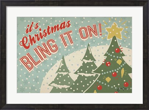 Framed Retro Christmas IV Print