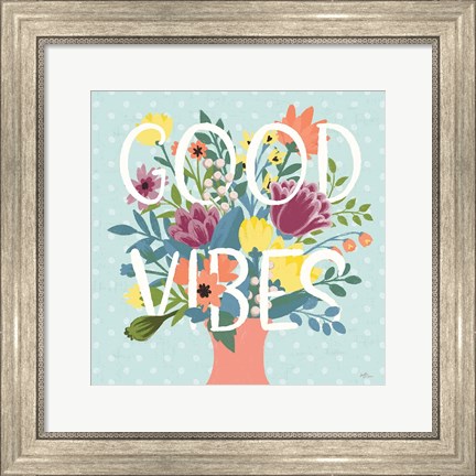 Framed Romantic Luxe XIII Bright Print