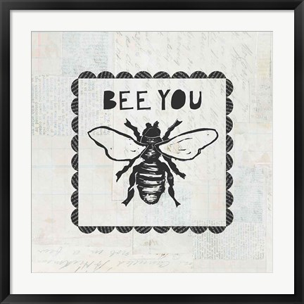 Framed Bee Stamp Bee You Print