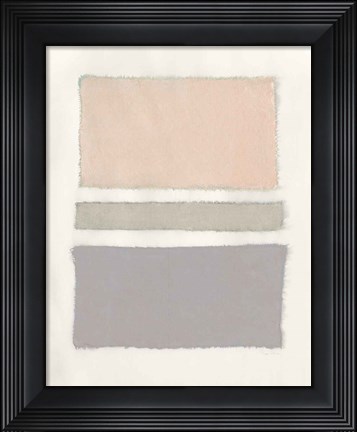 Framed Painted Weaving V Neutral Crop Print