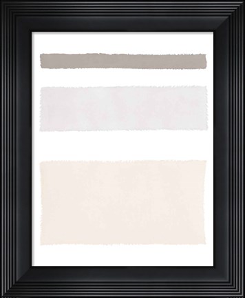 Framed Painted Weaving IV Neutral on White Print