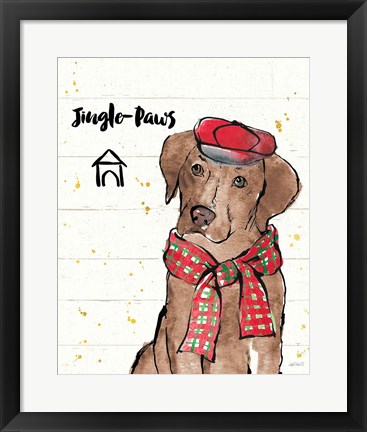 Framed Strike a Paws II v2 Christmas Jingle Paws Print