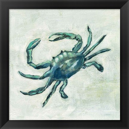 Framed Indigo Sea Life II Print