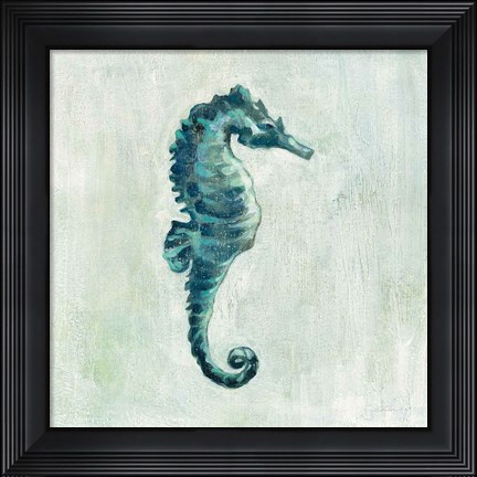 Framed Indigo Sea Life I Print