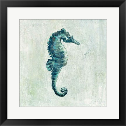 Framed Indigo Sea Life I Print