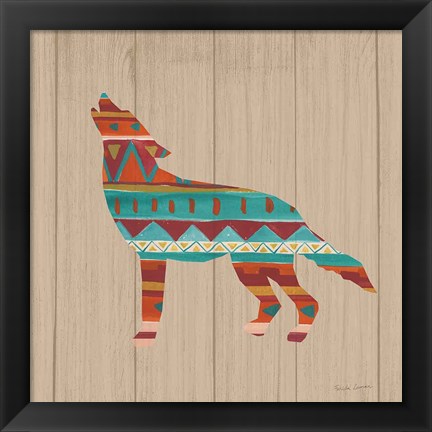 Framed Southwestern Vibes VI on Walnut Print