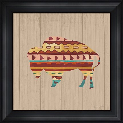 Framed Southwestern Vibes II on Walnut Print
