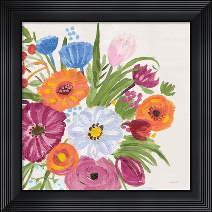 Framed Vintage Floral IV v2 Print