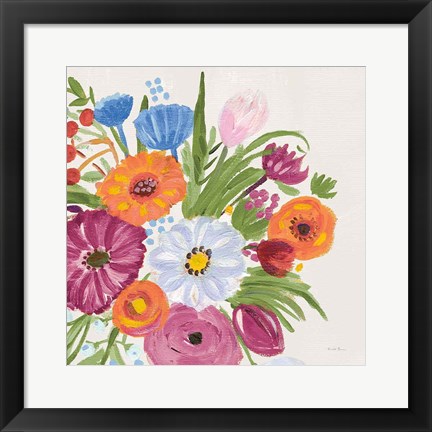 Framed Vintage Floral IV v2 Print