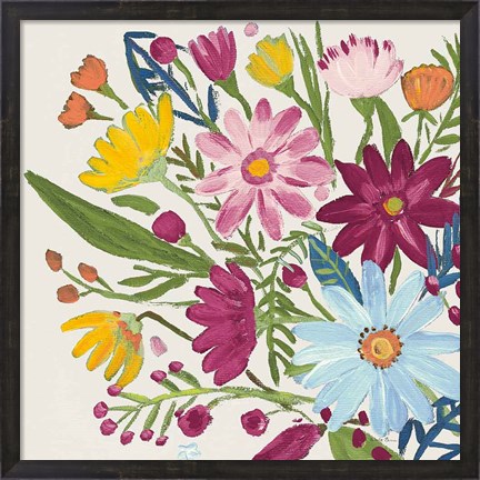 Framed Vintage Floral III v2 Print