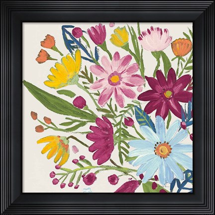 Framed Vintage Floral III v2 Print
