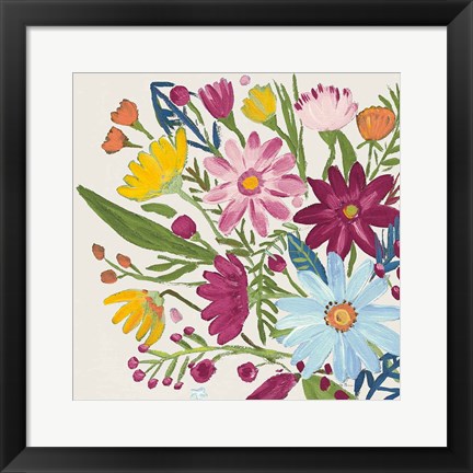 Framed Vintage Floral III v2 Print