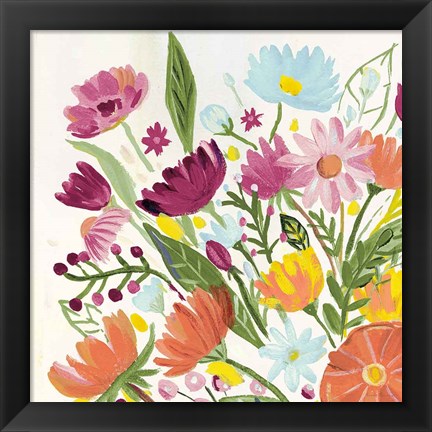Framed Vintage Floral I v2 Print