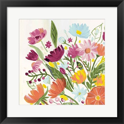 Framed Vintage Floral I v2 Print