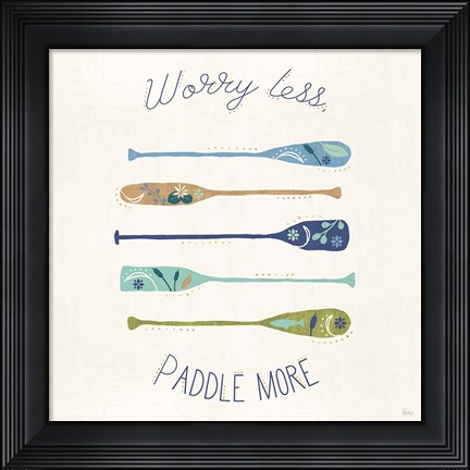 Framed Otomi Lake VII Paddles Print