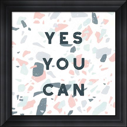 Framed Terrazzo Inspiration II Print