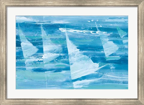 Framed Summer Sail III Blue Print