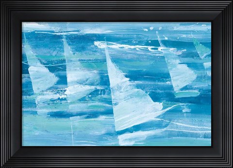 Framed Summer Sail III Blue Print
