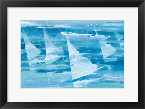 Framed Summer Sail III Blue Print