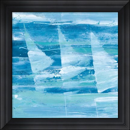 Framed Summer Sail I Blue Print
