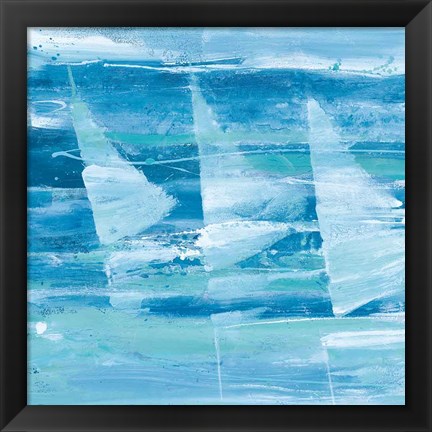 Framed Summer Sail I Blue Print