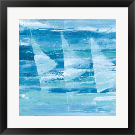 Framed Summer Sail I Blue Print