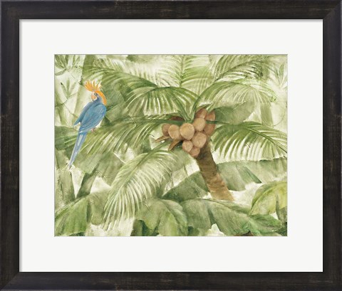 Framed Tropical Canopy I Green Print