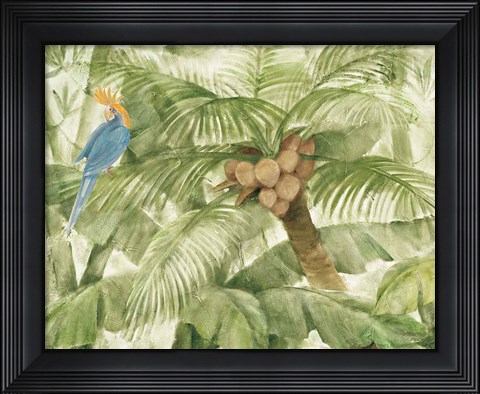 Framed Tropical Canopy I Green Print