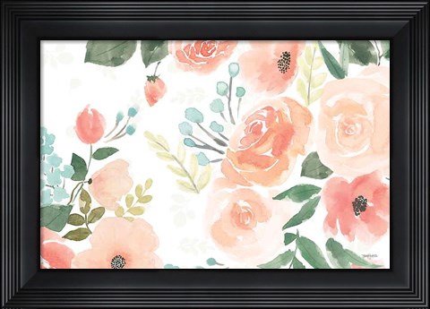 Framed Blooming Delight III White Print