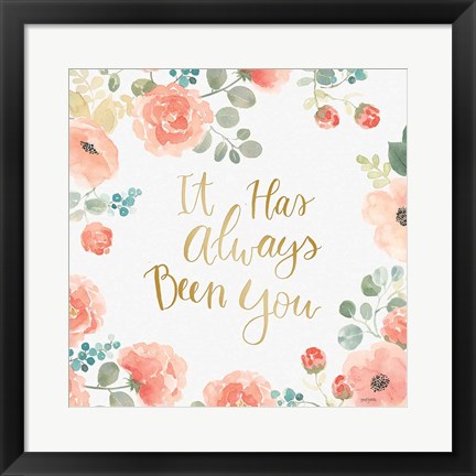 Framed Blooming Delight V White Print