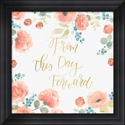 Framed Blooming Delight IV White Print