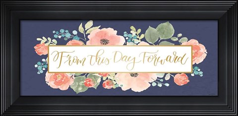 Framed Blooming Delight VIII Blue Print