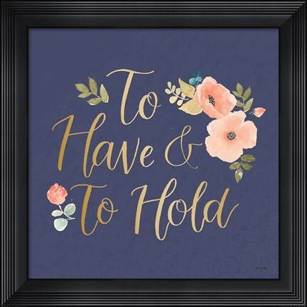 Framed Blooming Delight VII Blue Print