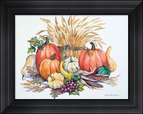 Framed Pumpkin Harvest Print