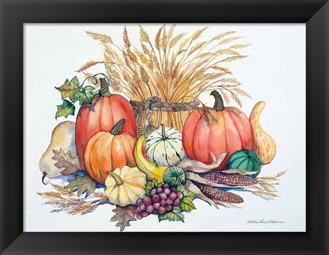 Framed Pumpkin Harvest Print