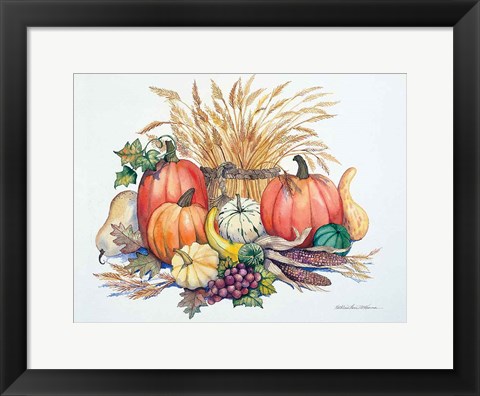 Framed Pumpkin Harvest Print