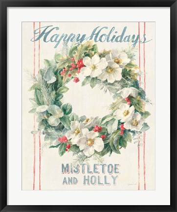 Framed Floursack Holiday Bright II Print