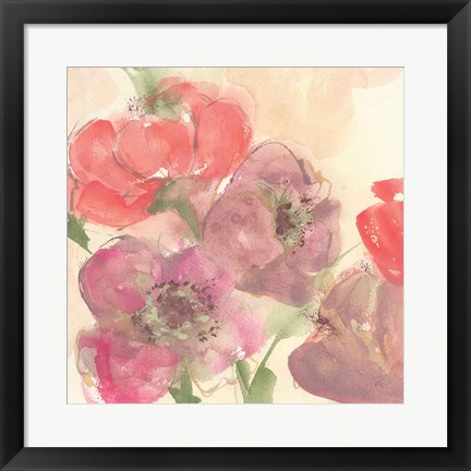 Framed Coral Blooms II Print